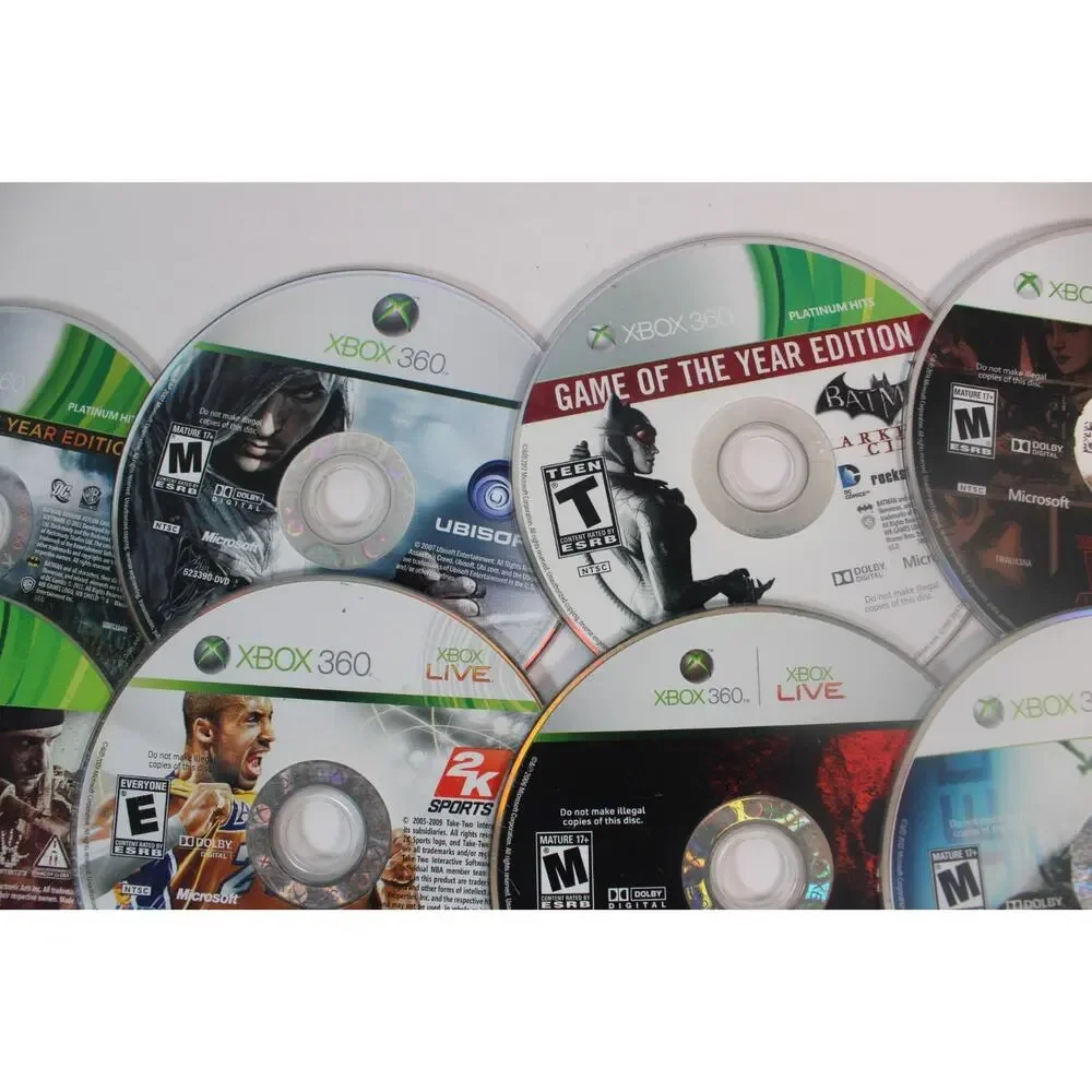 Microsoft Xbox 360 Game Bundle - Lot of 25 Games Disc only, untested 55E